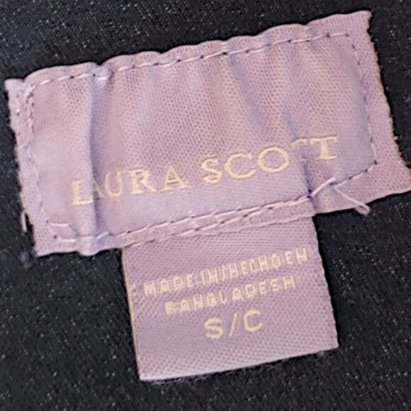 Laura Scott Blue Stretch Denim Button Up Distressed Jean Jacket Womens Small - Picture 7 of 10